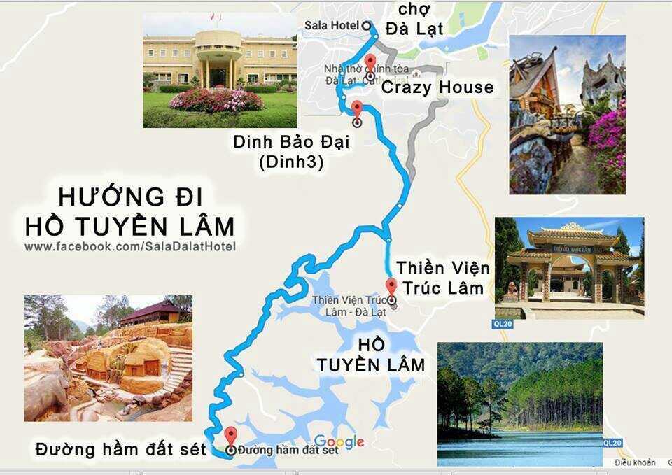 Địa điểm thăm quan Đà Lạt -Theo hướng xuống hồ Tuyền Lâm