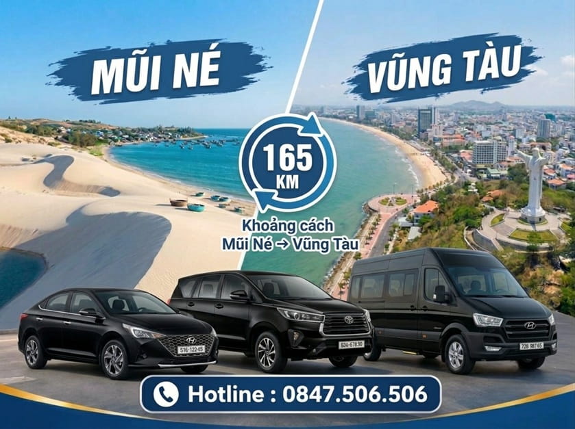 Thuê Xe Mũi Né Phan Thiết Đi Vũng Tàu Đón Tận Nơi Giá Rẻ