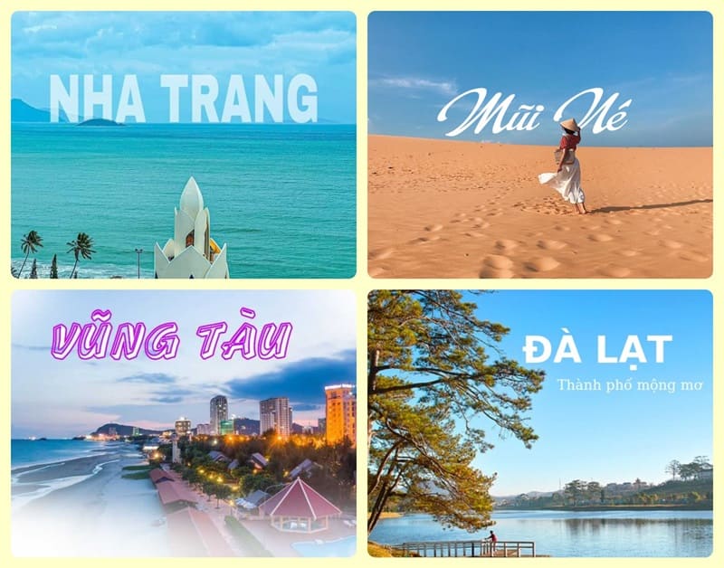 Từ TP.HCM Đến Mũi Né, Vũng Tàu, Nha Trang, Đà Lạt