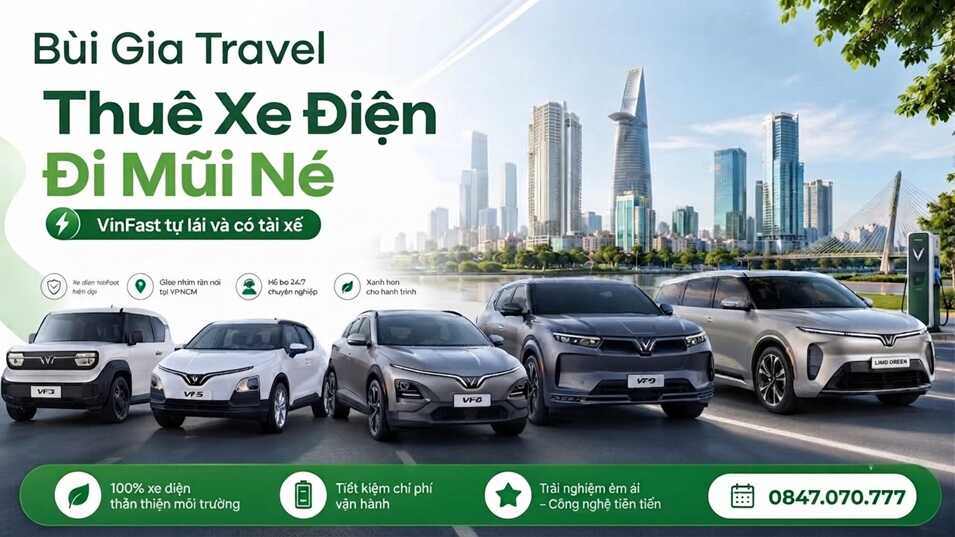 Thuê Xe Điện 5-7 Chỗ Đi Phan Thiết | Xe Đời Mới, Giá Ưu Đãi
