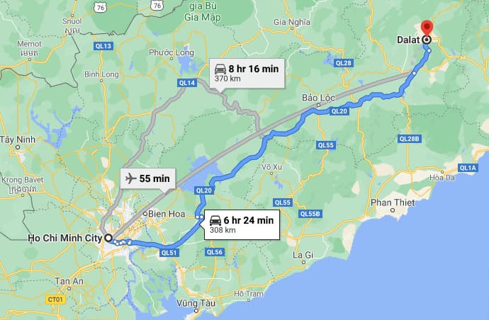 Khoảng Cách và Thời Gian Di Chuyển