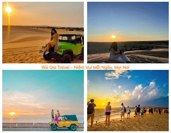 TOUR XE JEEP ĐỒI CÁT XEM MẶT TRỜI LẶN (Jeep 4 Chỗ)